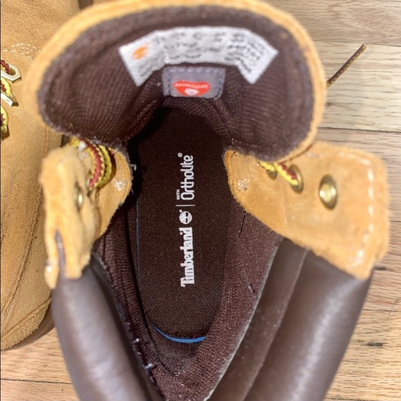 Timberland Jayne 6" Ortholite Waterproof Ankle Suede Beige Boot Sz 6 - Picture 8 of 11